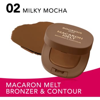 Bourjois Macaron Melt Bronzer & Contour bronzer și pudră pentru contur 2 in 1 - imagine 3